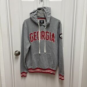 47 Brand Georgia Bulldogs Gray Hoodie Sweatshirt Medium NCAA College Football